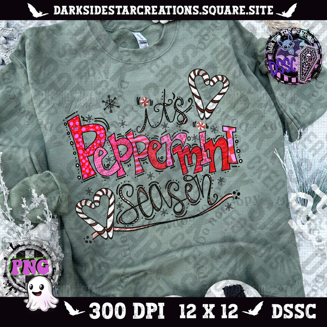 It's Peppermint Season Pinkish PNG | 300 DPI | PNG | Digital Files Only (1)