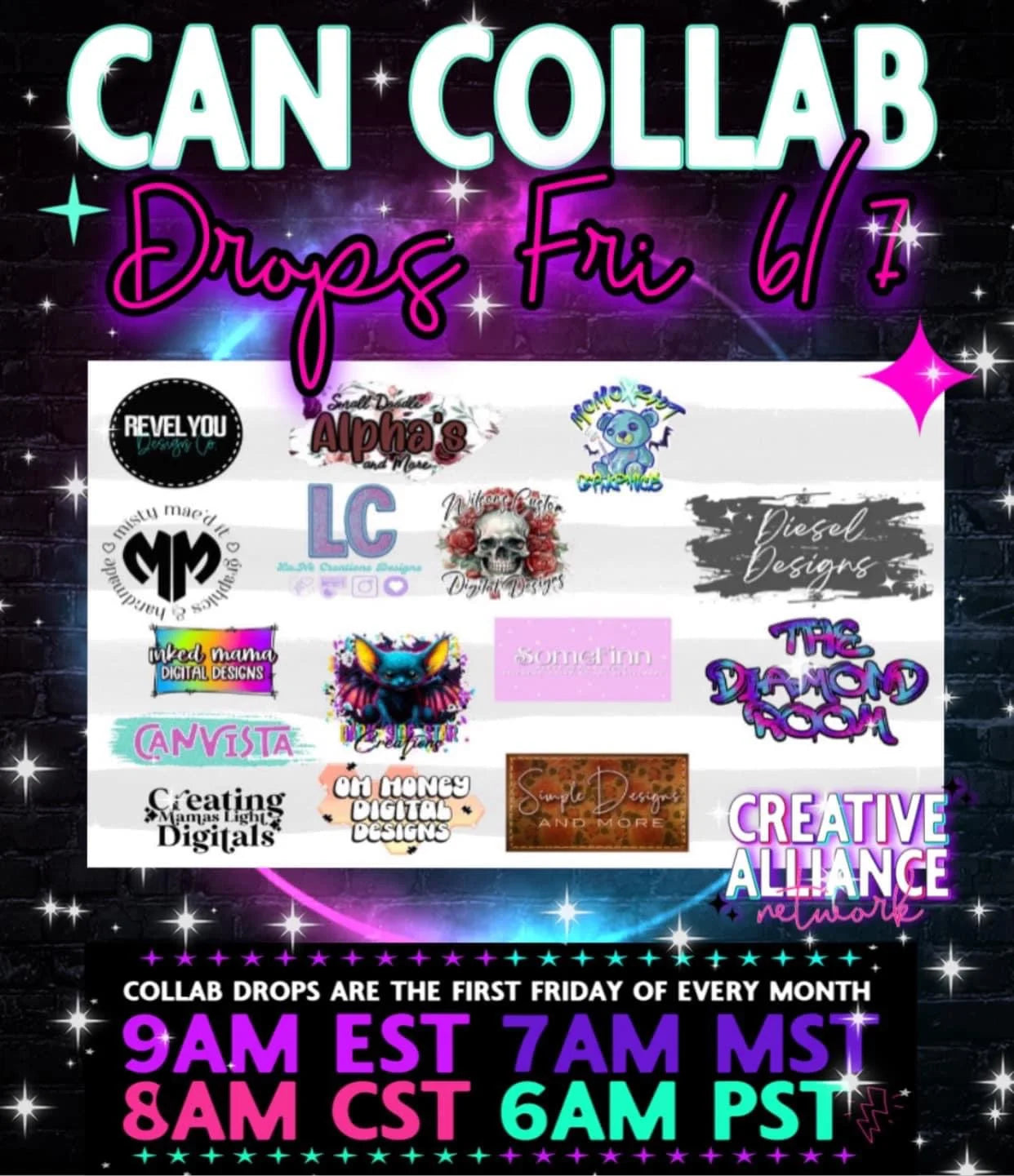 Designers Choice Creative Alliance Network CAN Collab 1st June 7th 2024 PNG | Collab | 300 DPI | PNG | Digital Files Only (30)