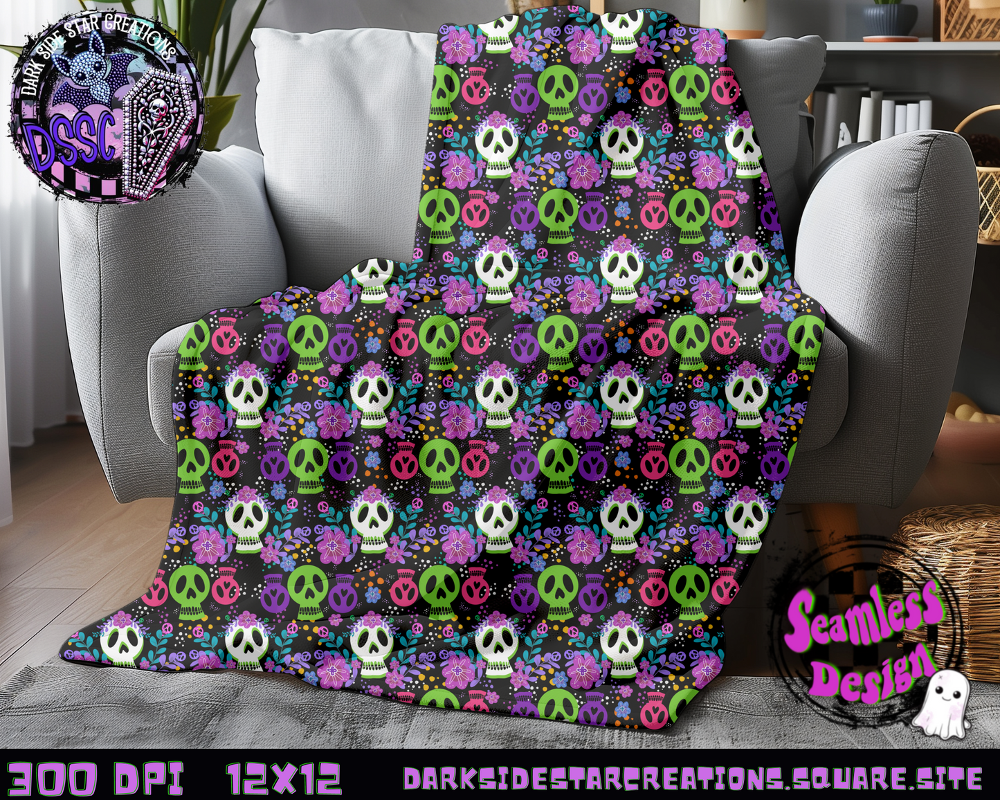 Spooky Boo-gie Seamless Designs PNG | 300 DPI | 12X12 | Seamless | PNG | Digital Files Only ( 3 Sizes Included)