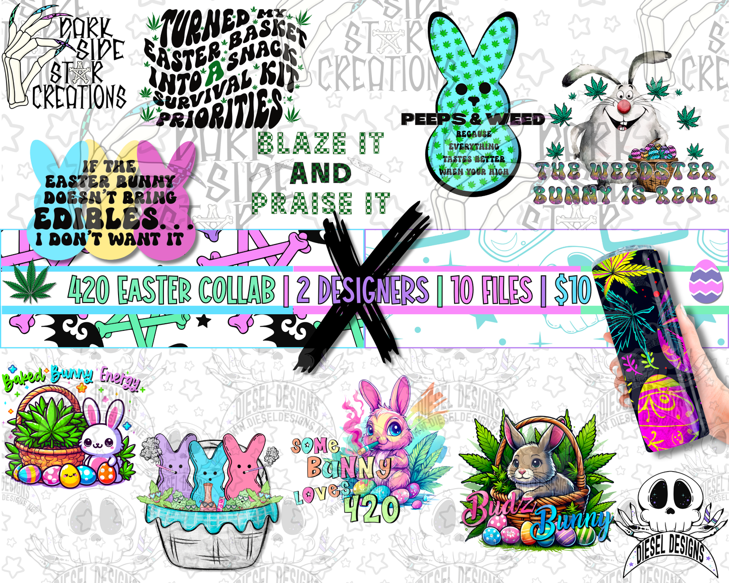 420 Easter Collab With Diesel Designs | Collab | 300 DPI | PNG | Tumbler | Digital Files Only (10)