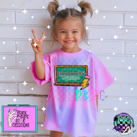 Back To School Chalkboard Kindergarten Only PNG | 300 DPI | PNG | Digital Files Only