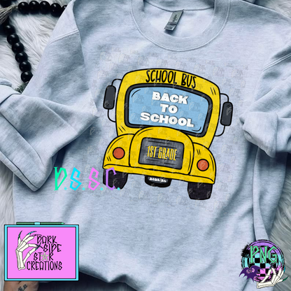 Back To School Bus 1st Grade Only PNG | 300 DPI | PNG | Digital Files Only (1)