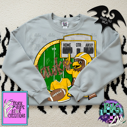 Football Mascot Hawks PNG | 300 DPI | PNG | Digital Files Only (1)