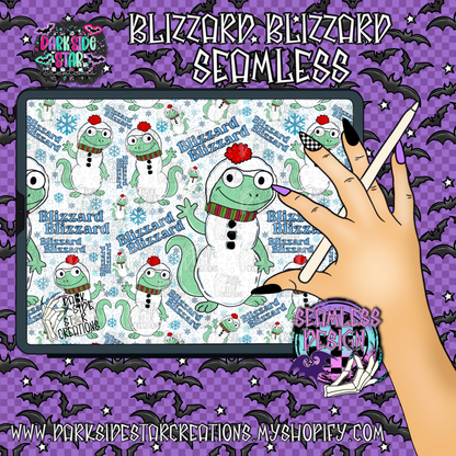 Blizzard Blizzard Seamless Design PNG | 300 DPI | 12X12 | Seamless | PNG | Digital Files Only (1)