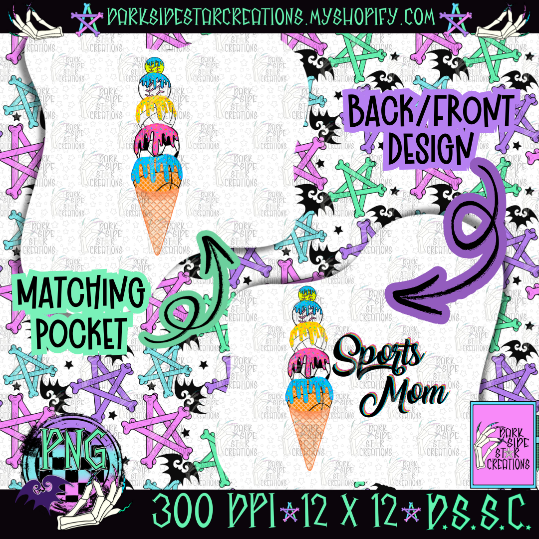 Sports Mom Sundae PNG | 300 DPI | PNG | Digital Files Only