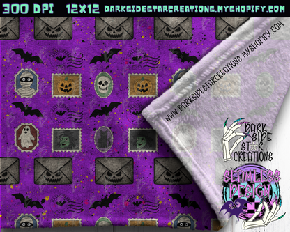 Ghoul Mail Seamless Design PNG | 300 DPI | 12X12 | Seamless | PNG | Digital Files Only (2 sizes included)