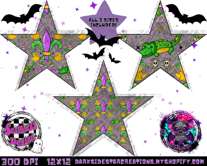 Skellie Mardi Gras Grunge Seamless Design PNG | 300 DPI | 12X12 | Seamless | PNG | Digital Files Only (1)