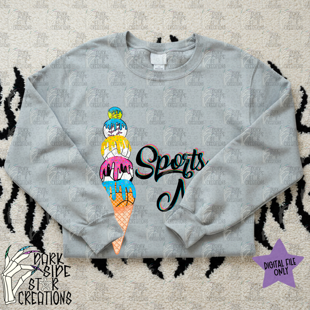 Sports Mom Sundae PNG | 300 DPI | PNG | Digital Files Only