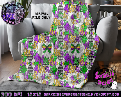 Mardi Gras Seamless  Transparent Design PNG | 300 DPI | 12X12 | Seamless | PNG | Digital Files Only (1)