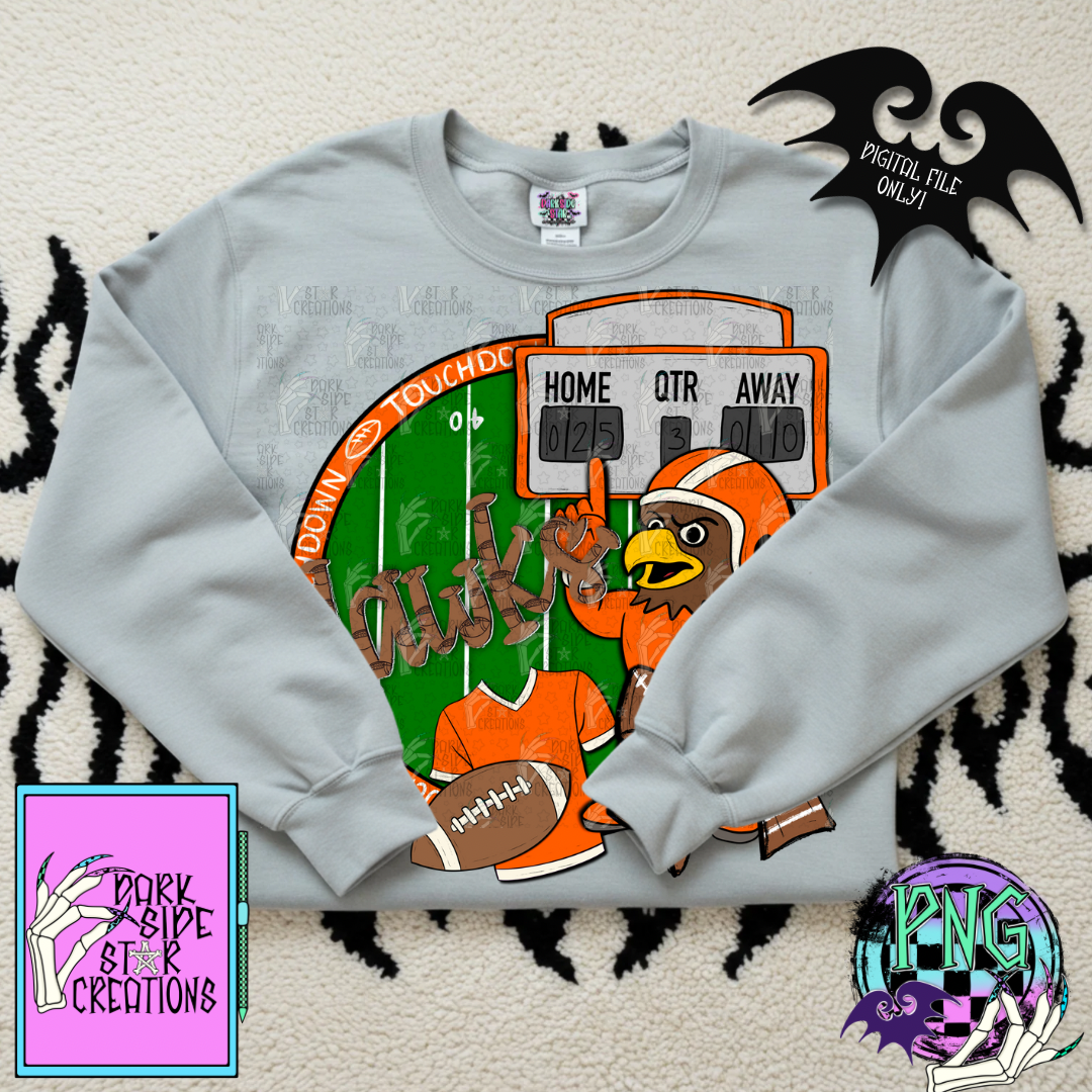 Football Mascot Hawks PNG | 300 DPI | PNG | Digital Files Only (1)