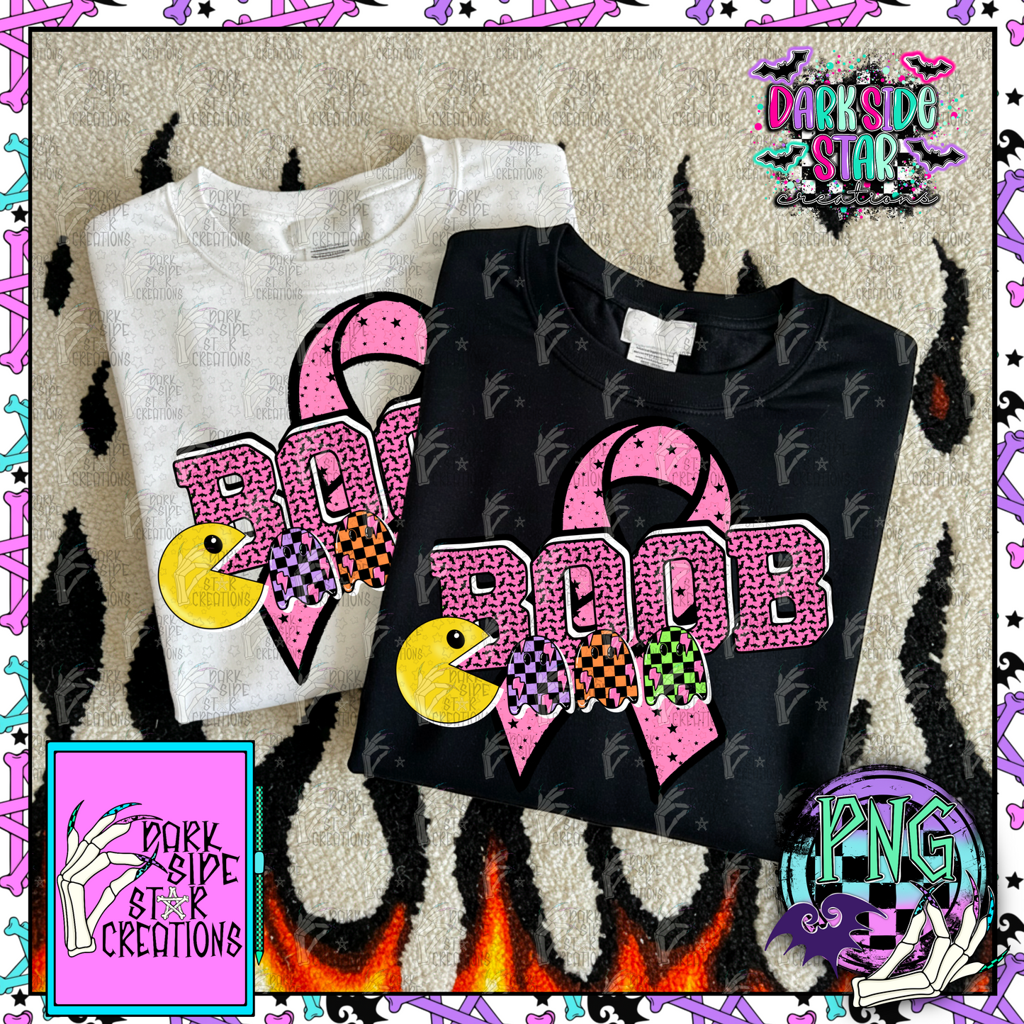 Neon Nightmares Collab With Mystic Moon Digitals | Collab | 300 DPI | PNG | Seamless | Tumbler Digital Files Only