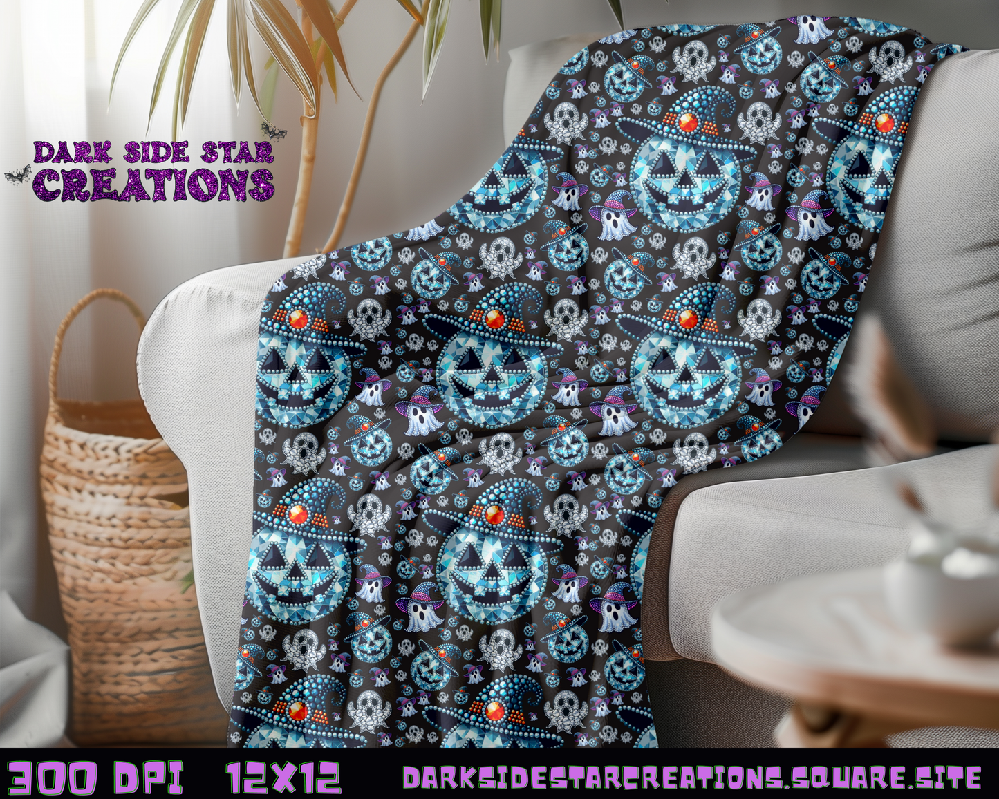 Boo-gie Bling Seamless Design PNG | 300 DPI | 12X12 | Seamless | PNG | Digital Files Only (2 Sizes Included))