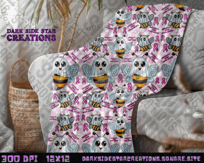Hooray For Boo-Bees Seamless Design PNG | 300 DPI | 12X12 | Seamless | PNG | Digital Files Only (2 Sizes Included)