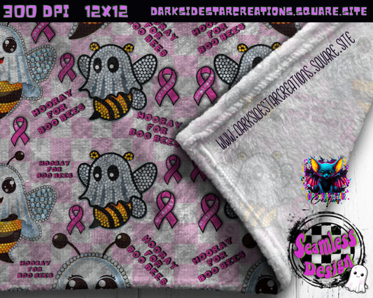 Hooray For Boo-Bees Seamless Design PNG | 300 DPI | 12X12 | Seamless | PNG | Digital Files Only (2 Sizes Included)