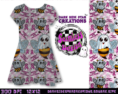 Hooray For Boo-Bees Seamless Design PNG | 300 DPI | 12X12 | Seamless | PNG | Digital Files Only (2 Sizes Included)