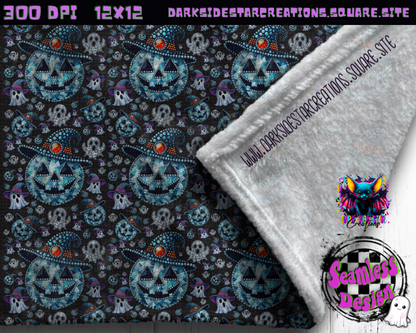 Boo-gie Bling Seamless Design PNG | 300 DPI | 12X12 | Seamless | PNG | Digital Files Only (2 Sizes Included))