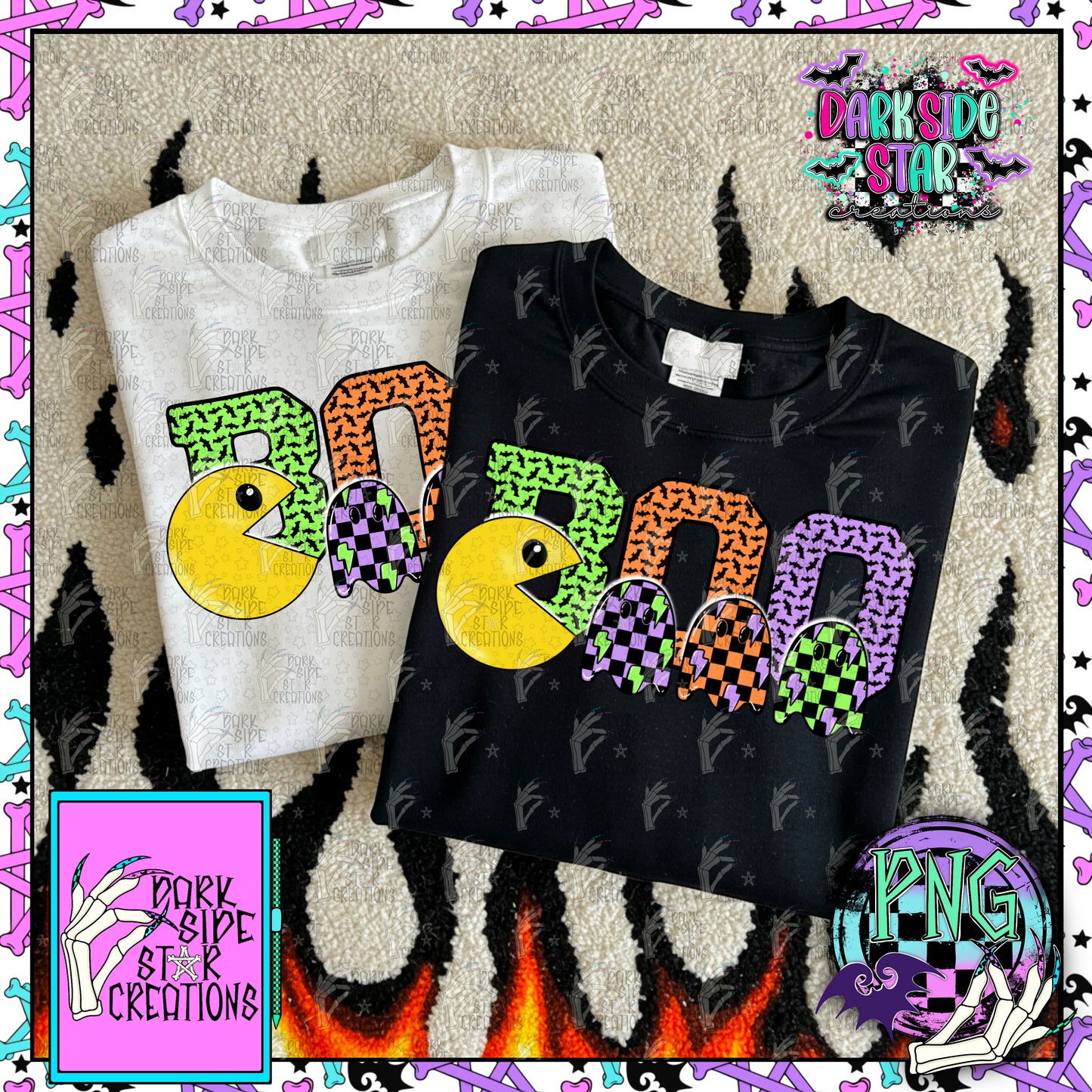 Neon Nightmares Collab With Mystic Moon Digitals | Collab | 300 DPI | PNG | Seamless | Tumbler Digital Files Only