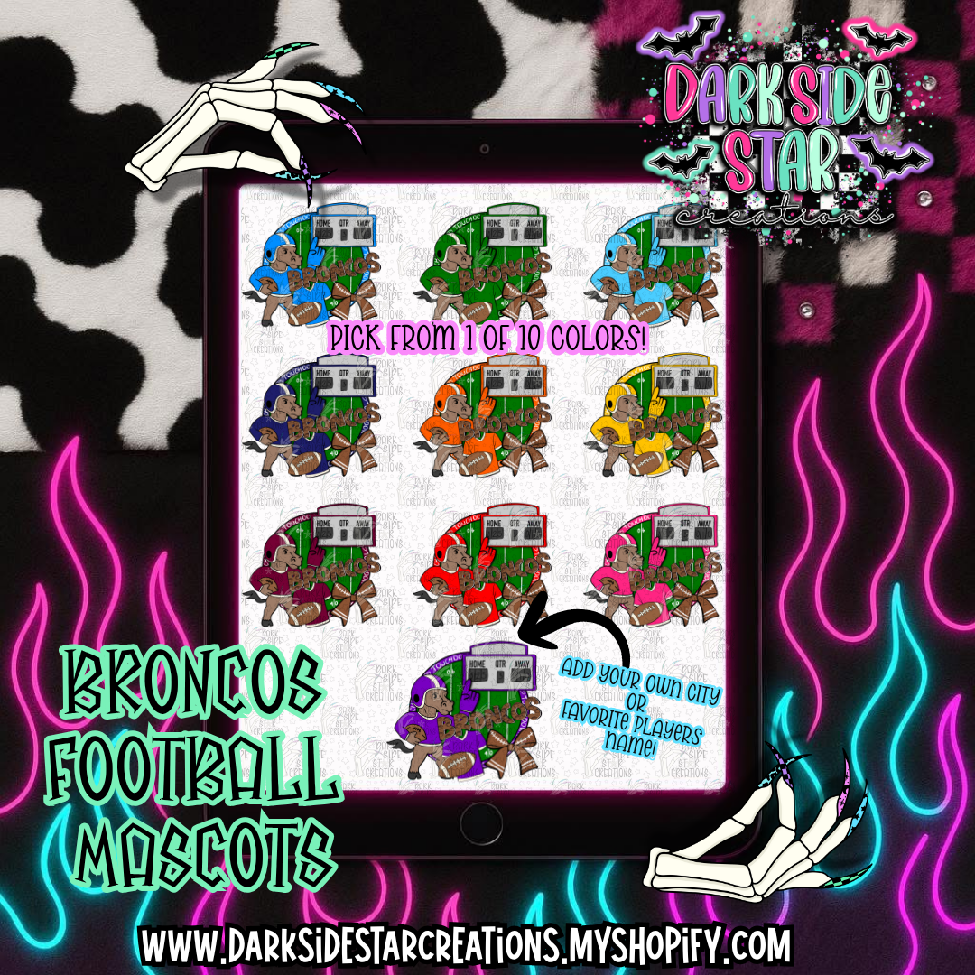 Football Mascot Broncos PNG | 300 DPI | PNG | Digital Files Only (1)