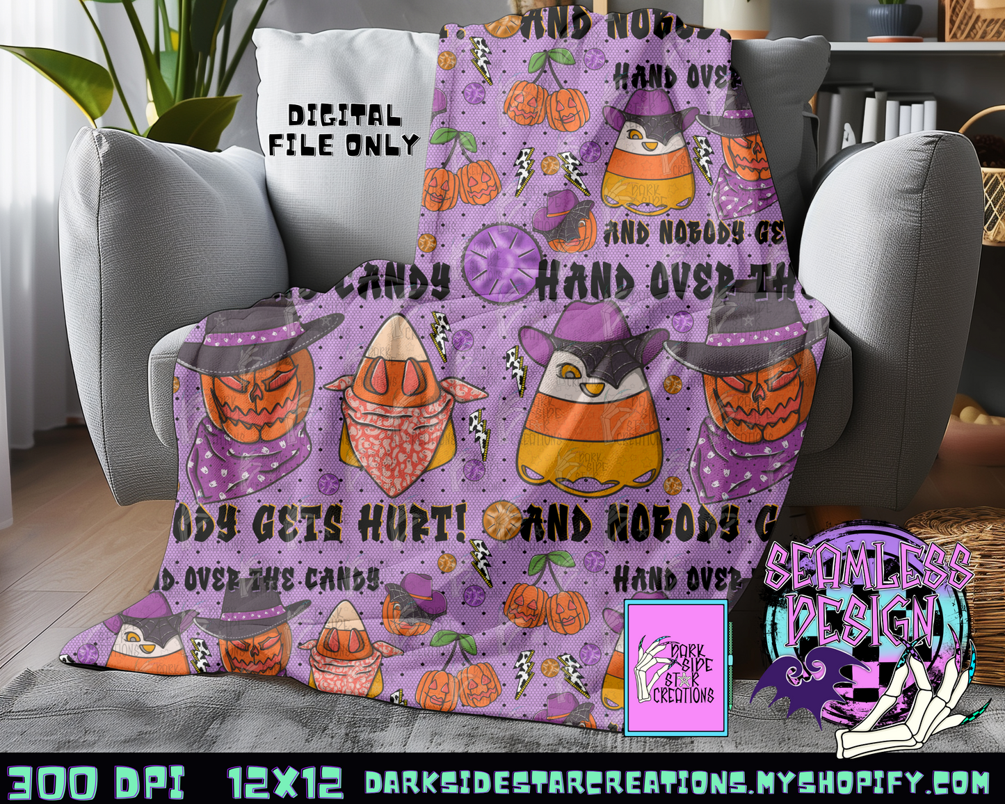 Hand Over The Candy Seamless Design PNG | 300 DPI | 12X12 | Seamless | PNG | Digital Files Only (1)