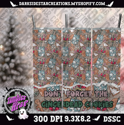 Ginger Dead Cookies Tumbler Wrap Design PNG | 300 DPI | Tumbler Wrap | PNG | Digital Files Only (1)