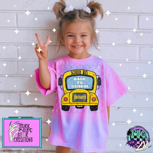 Back To School Bus Kindergarten Only PNG | 300 DPI | PNG | Digital Files Only (1)