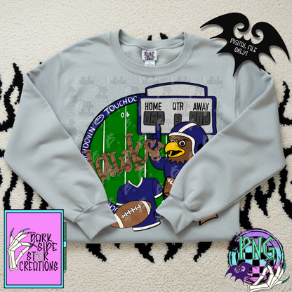 Football Mascot Hawks PNG | 300 DPI | PNG | Digital Files Only (1)