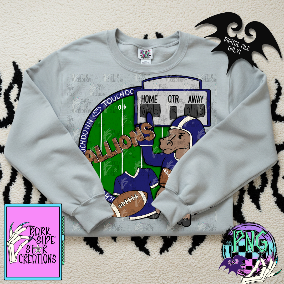 Football Mascot Stallions PNG | 300 DPI | PNG | Digital Files Only (1)