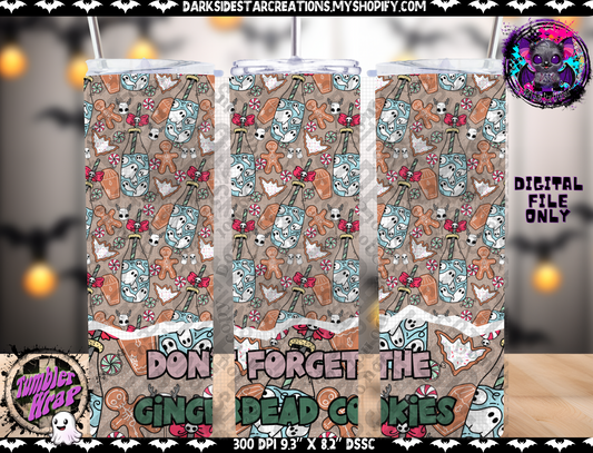 Ginger Dead Cookies Tumbler Wrap Design PNG | 300 DPI | Tumbler Wrap | PNG | Digital Files Only (1)