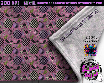 Emo Christmas Seamless Bubblegum Pink Designs PNG | 300 DPI | 12X12 | Seamless | PNG | Digital Files Only ( 3 Sizes Included)
