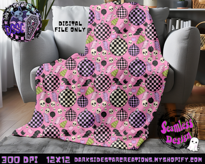 Emo Christmas Seamless Bubblegum Pink Designs PNG | 300 DPI | 12X12 | Seamless | PNG | Digital Files Only ( 3 Sizes Included)