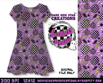 Emo Christmas Seamless Purple Designs PNG | 300 DPI | 12X12 | Seamless | PNG | Digital Files Only ( 3 Sizes Included)