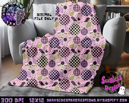 Emo Christmas Seamless Baby Pink Designs PNG | 300 DPI | 12X12 | Seamless | PNG | Digital Files Only ( 3 Sizes Included)
