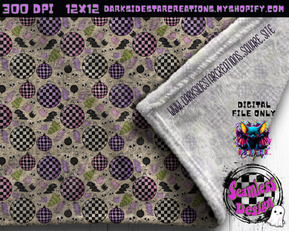Emo Christmas Seamless Cream Designs PNG | 300 DPI | 12X12 | Seamless | PNG | Digital Files Only ( 3 Sizes Included)