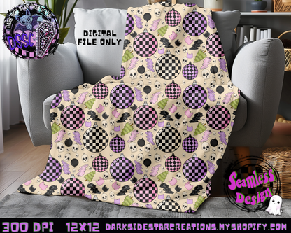 Emo Christmas Seamless Cream Designs PNG | 300 DPI | 12X12 | Seamless | PNG | Digital Files Only ( 3 Sizes Included)