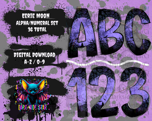 Eerie Moon ALPHA/NUMERAL DIGITAL CREATIONS SET PNG/SVG
