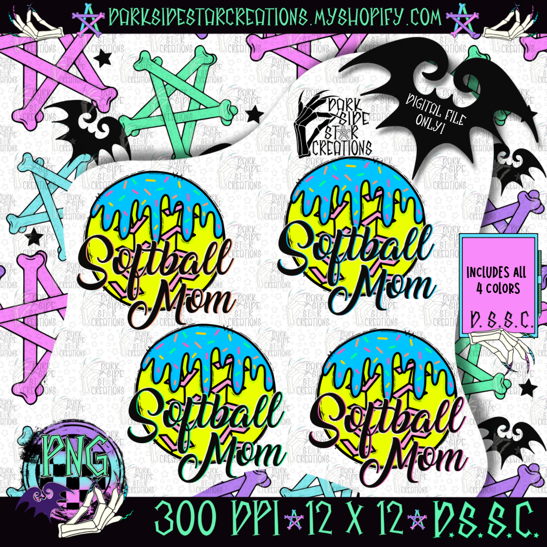 Softball Mom Sundae PNG | 300 DPI | PNG | Digital Files Only (4)