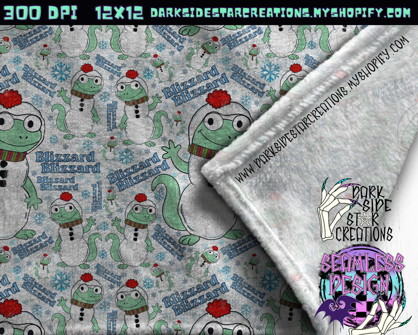 Blizzard Blizzard Seamless Design PNG | 300 DPI | 12X12 | Seamless | PNG | Digital Files Only (1)