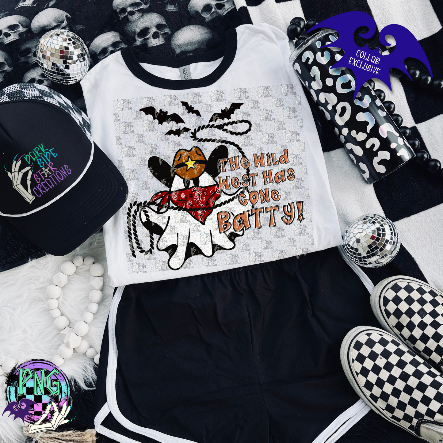 Spooky Western Collab With Diesel Designs PNG | Collab | 300 DPI | PNG | Libby Wrap | Seamless | Tumbler Digital Files Only (10)