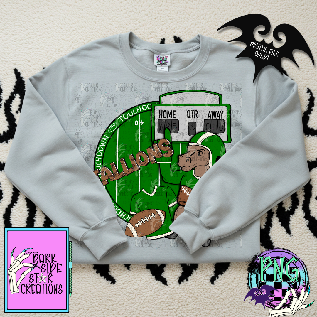 Football Mascot Stallions PNG | 300 DPI | PNG | Digital Files Only (1)