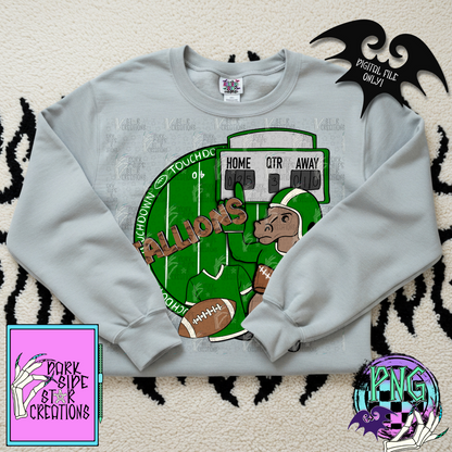 Football Mascot Stallions PNG | 300 DPI | PNG | Digital Files Only (1)
