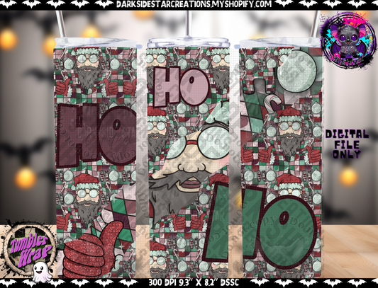 Ho Ho Ho Tumbler Wrap Design PNG | 300 DPI | Tumbler Wrap | PNG | Digital Files Only (1)