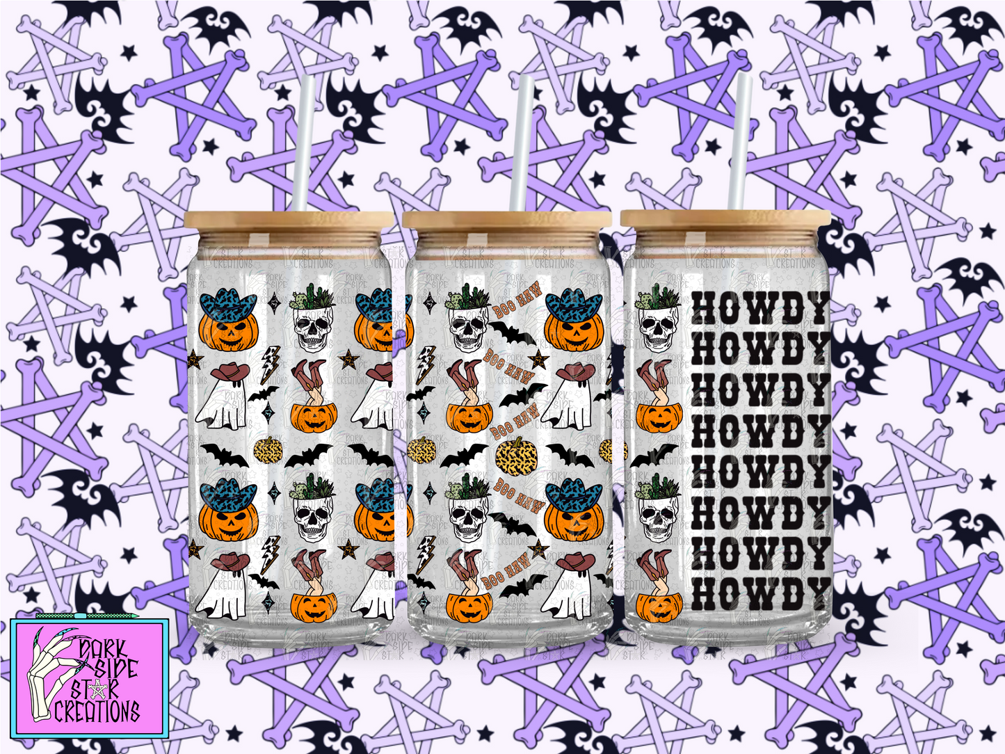 Spooky Western Collab With Diesel Designs PNG | Collab | 300 DPI | PNG | Libby Wrap | Seamless | Tumbler Digital Files Only (10)