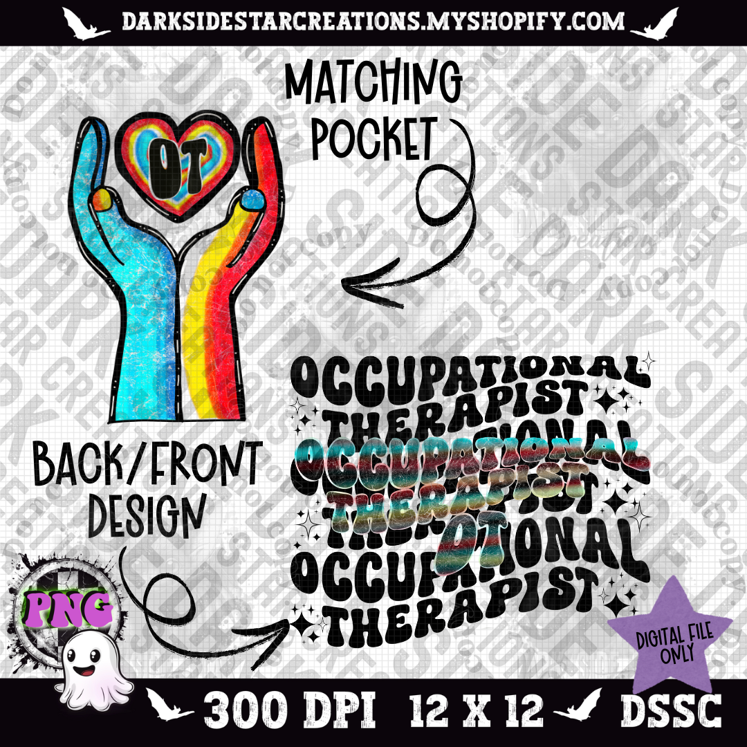 Occupational Therapy OT Pocket Set PNG | 300 DPI |Pocket Set | PNG | Digital Files Only (2)