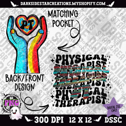 Physical Therapist PT Pocket Set PNG | 300 DPI |Pocket Set | PNG | Digital Files Only (2)