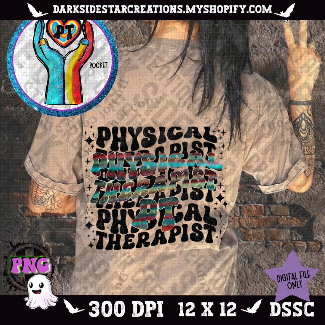 Physical Therapist PT Pocket Set PNG | 300 DPI |Pocket Set | PNG | Digital Files Only (2)