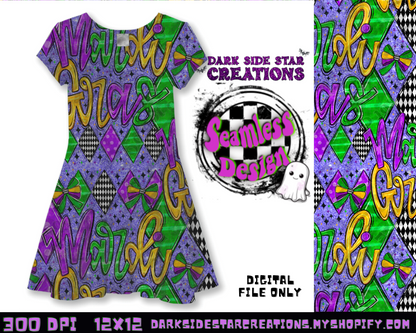 Mardi Gras Seamless Design PNG | 300 DPI | 12X12 | Seamless | PNG | Digital Files Only (1)