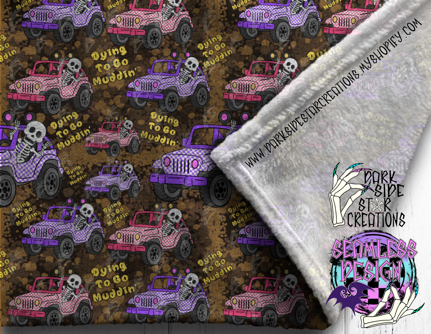 Dying To Go Muddin’ Seamless Design PNG | 300 DPI | 12X12 | Seamless | PNG | Digital Files Only (1)