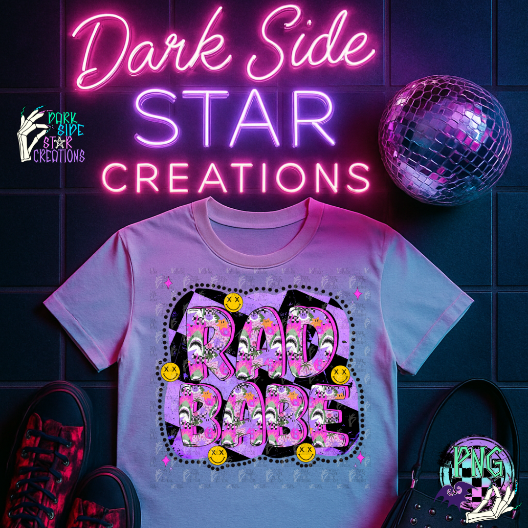 Rad Babe PNG | 300 DPI | PNG | Digital Files Only (1)