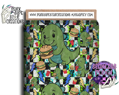 Dino Burgers Seamless Design PNG | 300 DPI | 12X12 | Seamless | PNG | Digital Files Only (1)