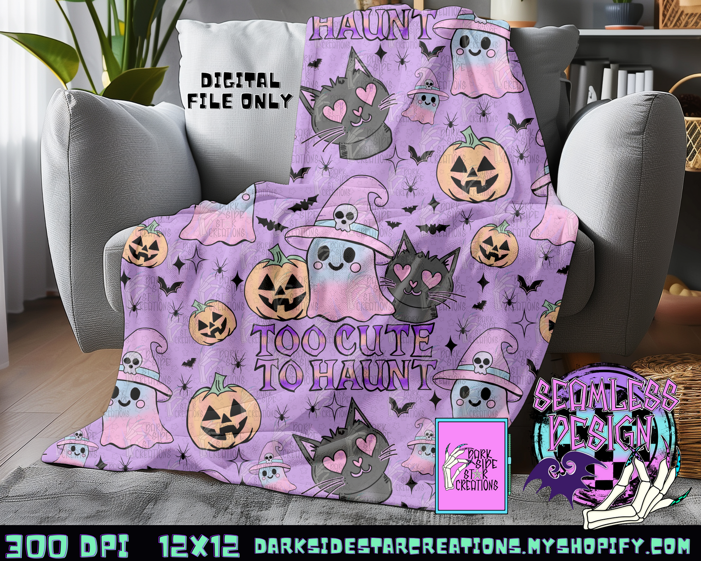 Everyday Halloween Designs Collab with The Spunky Mama  PNG | Collab | 300 DPI | PNG | Seamless | Digital Files Only (10)